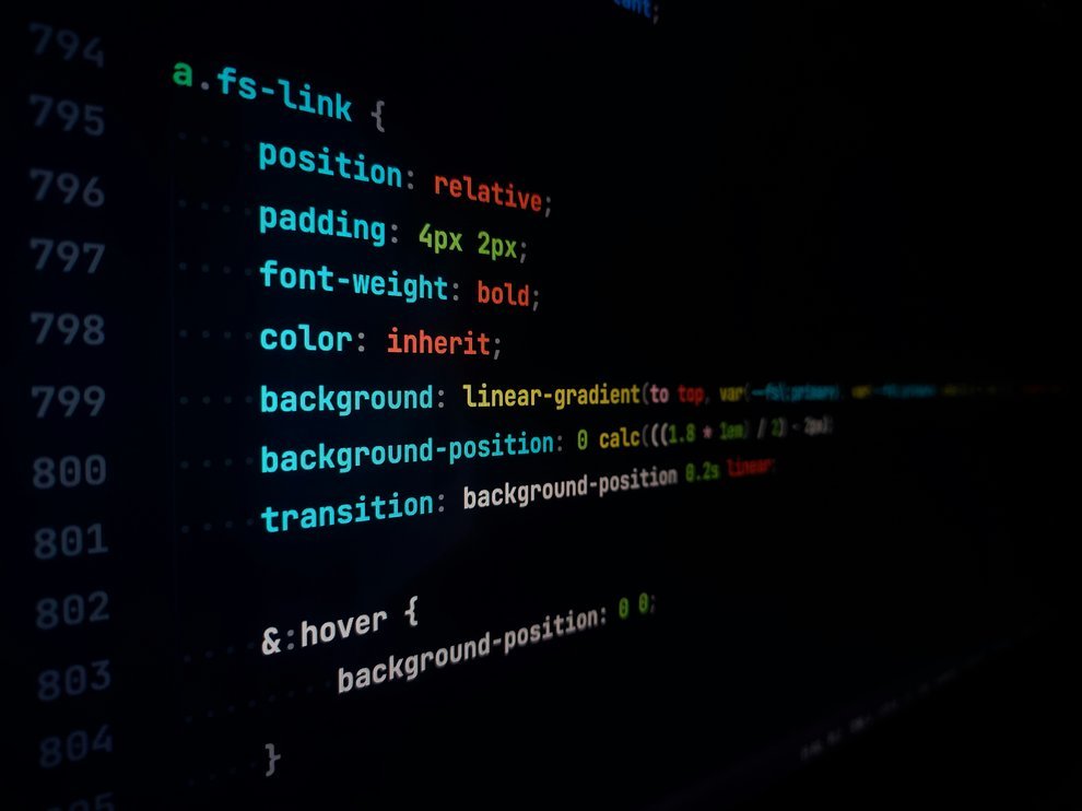 Code CSS affiché à l'écran